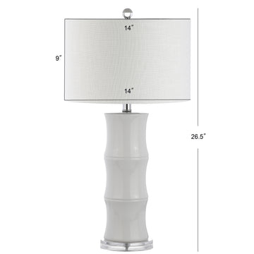 Tiki 26.5" Ceramic LED Table Lamp - JONATHAN Y